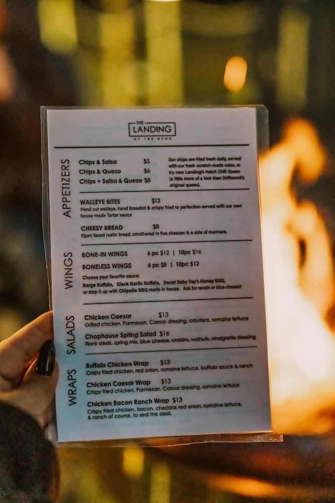 The Landing at the Bend Menu image 3